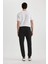 Eşofman Altı Slim Fit Dar Kesim Basic Düz Beli Bağcıklı Esnek Paça Fermuar Cepli A6499AX24SP 4