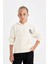Kız Çocuk Cepli Kapüşonlu Baskılı Okul Sweatshirt C7764A824AU 1