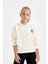Kız Çocuk Cepli Kapüşonlu Baskılı Okul Sweatshirt C7764A824AU 4