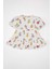 Kız Bebek Çiçekli Kısa Kollu Waffle Elbise C4492A524SM 4