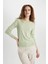 Regular Fit Yumuşak Dokulu Bisiklet Yaka Basic Düz Triko Kazak F7091AZ24WN 4