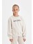 Kız Çocuk Bisiklet Yaka Baskılı Okul Sweatshirt C7763A824AU 3