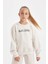 Kız Çocuk Bisiklet Yaka Baskılı Okul Sweatshirt C7763A824AU 4