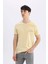 %100 Pamuk Slim Fit Dar Kesim Bisiklet Yaka Baskılı Kısa Kollu Tişört C3945AX24SM 1