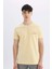 %100 Pamuk Slim Fit Dar Kesim Bisiklet Yaka Baskılı Kısa Kollu Tişört C3945AX24SM 3