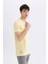 %100 Pamuk Slim Fit Dar Kesim Bisiklet Yaka Baskılı Kısa Kollu Tişört C3945AX24SM 4