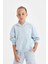 Kız Çocuk Cepli Kapüşonlu Baskılı Okul Sweatshirt C7764A824AU 1