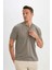 New Regular Fit Kısa Kollu Basic Düz Polo Tişört C6004AX24SM 3