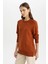 Regular Fit Yumuşak Dokulu Bisiklet Yaka Reglan Kol Basic Düz Triko Kazak I6913AZ24WN 3