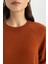 Regular Fit Yumuşak Dokulu Bisiklet Yaka Reglan Kol Basic Düz Triko Kazak I6913AZ24WN 5