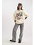 Coool Oversize Fit Geniş Kalıp Bisiklet Yaka Sırt Baskılı Kalın Kumaş Sweatshirt B8652AX23WN 2