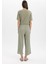 Wide Leg Geniş Bol Paça Normal Bel Bürümcük Kapri Pantolon C4329AX24SP 5