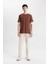New Regular Fit Bisiklet Yaka Basic Düz %100 Pamuk Kısa Kollu Tişört V7699AZ24SP 2