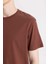 New Regular Fit Bisiklet Yaka Basic Düz %100 Pamuk Kısa Kollu Tişört V7699AZ24SP 5