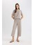 Wide Leg Geniş Bol Paça Normal Bel Bürümcük Kapri Pantolon C4329AX24SP 2