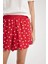 Regular Fit Dokuma Şort Pijama Altı-Fall in Love B8697AX24SM 5