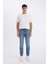 Slim Tapered Fit Dar Kalıp Normal Bel Daralan Paça Jean Pantolon B7781AX24SP 2