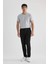 Slim Fit Dar Kesim Bisiklet Yaka Kısa Kollu Basic Düz Tişört M6608AZ24SP 2