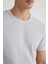 Slim Fit Dar Kesim Bisiklet Yaka Kısa Kollu Basic Düz Tişört M6608AZ24SP 4