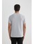 Slim Fit Dar Kesim Bisiklet Yaka Kısa Kollu Basic Düz Tişört M6608AZ24SP 5