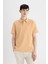 New Regular Fit Polo Yaka Basic Düz Kısa Kollu Tişört B4939AX24SP 4