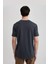 %100 Pamuk Slim Fit Dar Kesim Bisiklet Yaka Baskılı Kısa Kollu Tişört C2131AX24SM 5