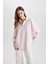 Oversize Geniş Kalıp Basic Düz Oxford Uzun Kollu Gömlek C4597AX24SM 3