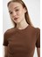 Coool Bodycon Vücudu Saran Bisiklet Yaka Fitilli Kaşkorse Kısa Kollu Mini Elbise C1503AX24SP 5