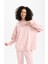 Fit Oversize Kapüşonlu Basic Düz Sporcu Sweatshirt B4656AX24SP 5