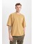 Loose Fit Bisiklet Yaka Sırt Baskılı Kısa Kollu Tişört C0710AX24SP 5