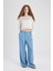 Wide Leg Yüksek Bel Geniş Paça Rahat Kalıp Uzun Jean Pantolon B5203AX24SM 5