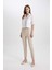 Boxy Fit Keten Karışımlı Kısa Kollu Gömlek V2523AZ24SM 2