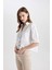Boxy Fit Keten Karışımlı Kısa Kollu Gömlek V2523AZ24SM 4