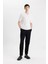 Slim Fit Dar Kesim Polo Yaka Kısa Kollu Basic Düz Fermuarlı Triko Tişört C4917AX24SM 2