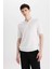Slim Fit Dar Kesim Polo Yaka Kısa Kollu Basic Düz Fermuarlı Triko Tişört C4917AX24SM 3