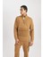 Fit Standart Fit Dik Yaka Fermuarlı Cepli Sweatshirt B4509AX24SP 4