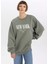 Relax Fit Bisiklet Yaka Baskılı Yıkamalı Soluk Efektli Sweatshirt B6595AX23WN 1