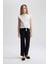 Kız Çocuk Siyah İspanyol Yırtmaçlı Paça Pantolon B6893A824SM 4