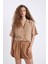 Oversize Geniş Kalıp Pijama Yaka Modal Kısa Kollu Gömlek X7255AZ24HS 3