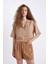 Oversize Geniş Kalıp Pijama Yaka Modal Kısa Kollu Gömlek X7255AZ24HS 4