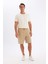 Relax Fit Keten Karışımlı Yazlık Bermuda Şort C1240AX24SM 1