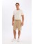 Relax Fit Keten Karışımlı Yazlık Bermuda Şort C1240AX24SM 2