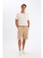 Relax Fit Keten Karışımlı Yazlık Bermuda Şort C1240AX24SM 3
