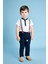 Erkek Bebek Müslin Pantolon Pantolon Askısı 2'li Takım B9510A524SM 1