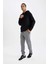 Fit Sporcu Jogger Eşofman Altı Slim Fit Dar Kesim Beli Paçası Lastikli Cepli Basic Düz D0928AX24AU 1