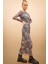 Coool Bodycon Desenli Tül Uzun Kollu Maxi Elbise C1891AX24SP 1