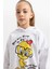 Kız Çocuk Looney Tunes Oversize Fit Kapüşonlu İçi Yumuşak Tüylü Kalın Sweatshirt B4729A823WN 4