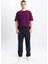 Gabardin Pantolon Baggy Fit Bol Rahat Kesim Cepli Düz Paça B4762AX24SP 2