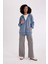 Oversize Fit Kapüşonlu Kalın Kumaş Yıkamalı Soluk Efektli Fermuarlı Sweatshirt B8289AX23WN 2