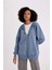 Oversize Fit Kapüşonlu Kalın Kumaş Yıkamalı Soluk Efektli Fermuarlı Sweatshirt B8289AX23WN 3
